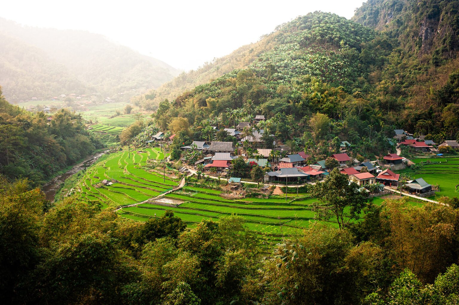 Photographie de voyage - Le Vietnam des campagnes - Les rizières de Pu Luong