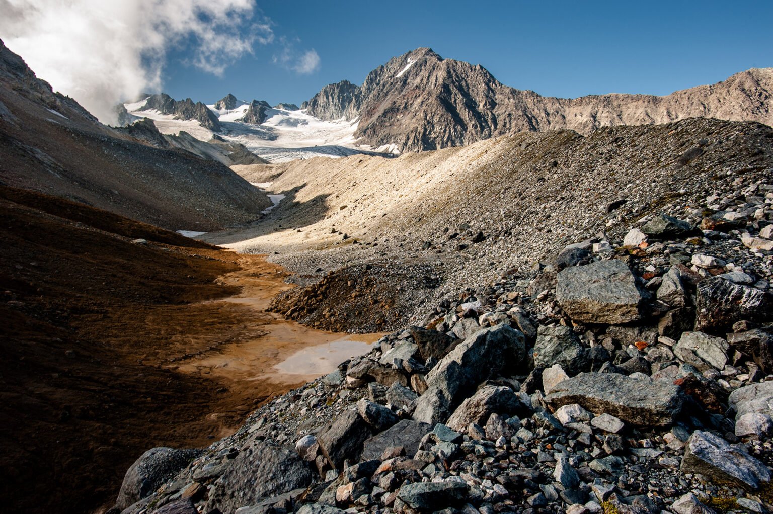 Photographe professionnel montagne nature, Glacier de Gébroulaz, Parc de la Vanoise