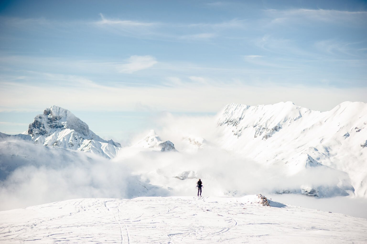 Photographie professionnelle randonnée montagne, Dévoluy en hiver