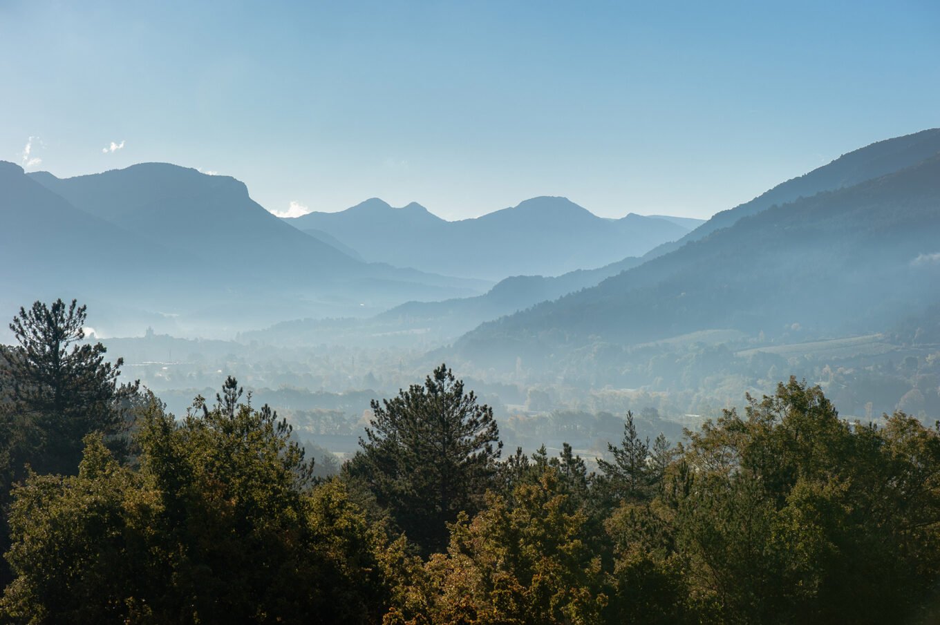 Randonnée automne diois drome - Le diois au petit matin