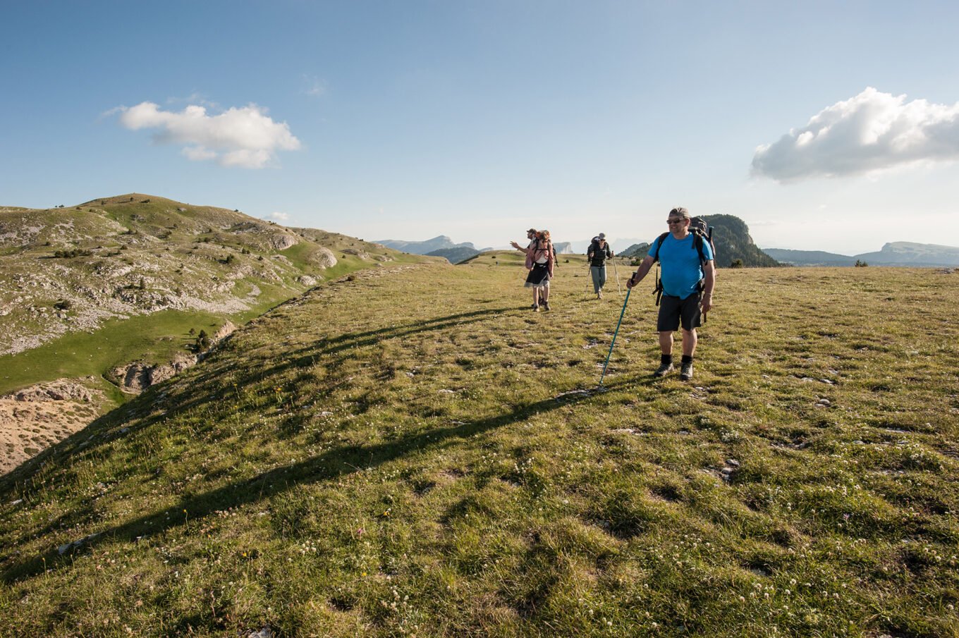 Randonnée Bivouac au Grand Veymont sur les hauts plateaux du Vercors - Arrivée au Pas des Bachassons