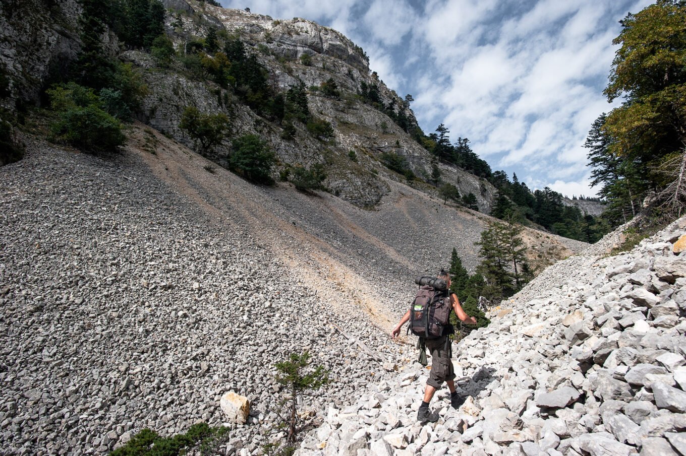 Randonnée Bivouac Vercors de Archiane au Glandasse - La combe de l'Aubaise