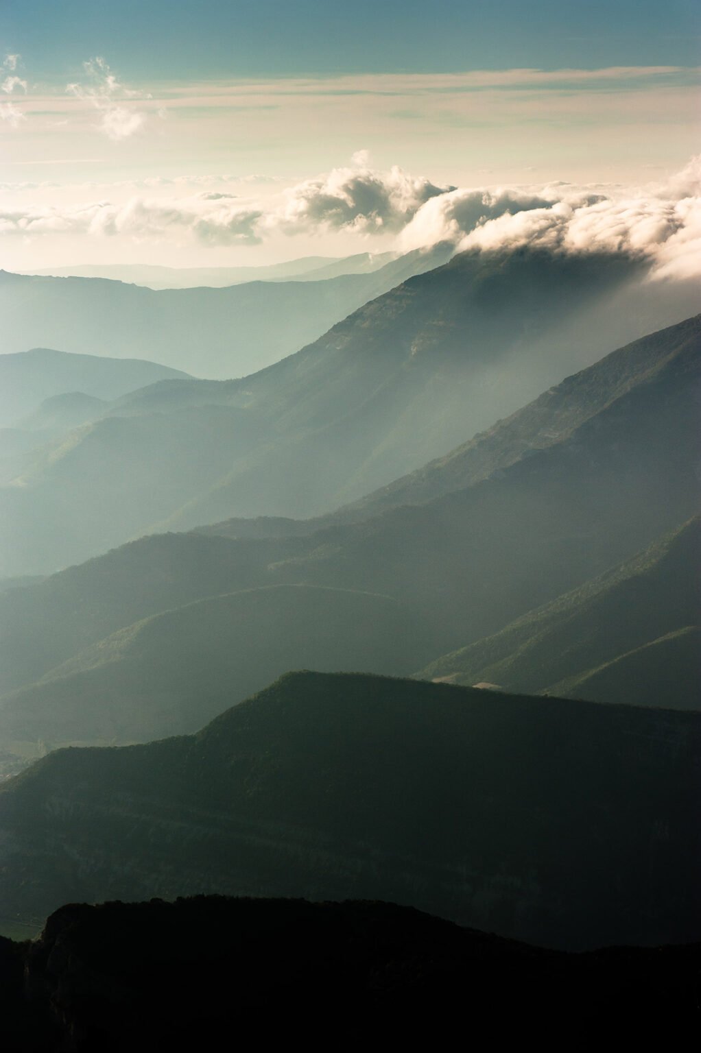 Randonnée Bivouac Vercors de Archiane au Glandasse - Coucher de soleil sur le Vercors depuis la montagne du Glandasse