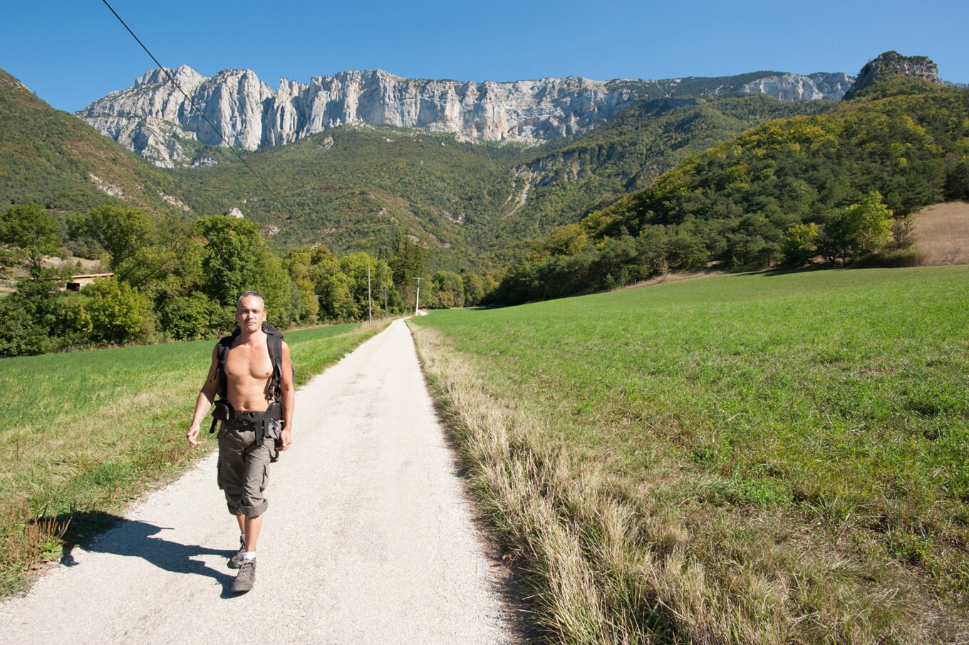 Randonnée Bivouac Vercors de Archiane au Glandasse - La route de Die depuis l'abbaye de Valcroissant