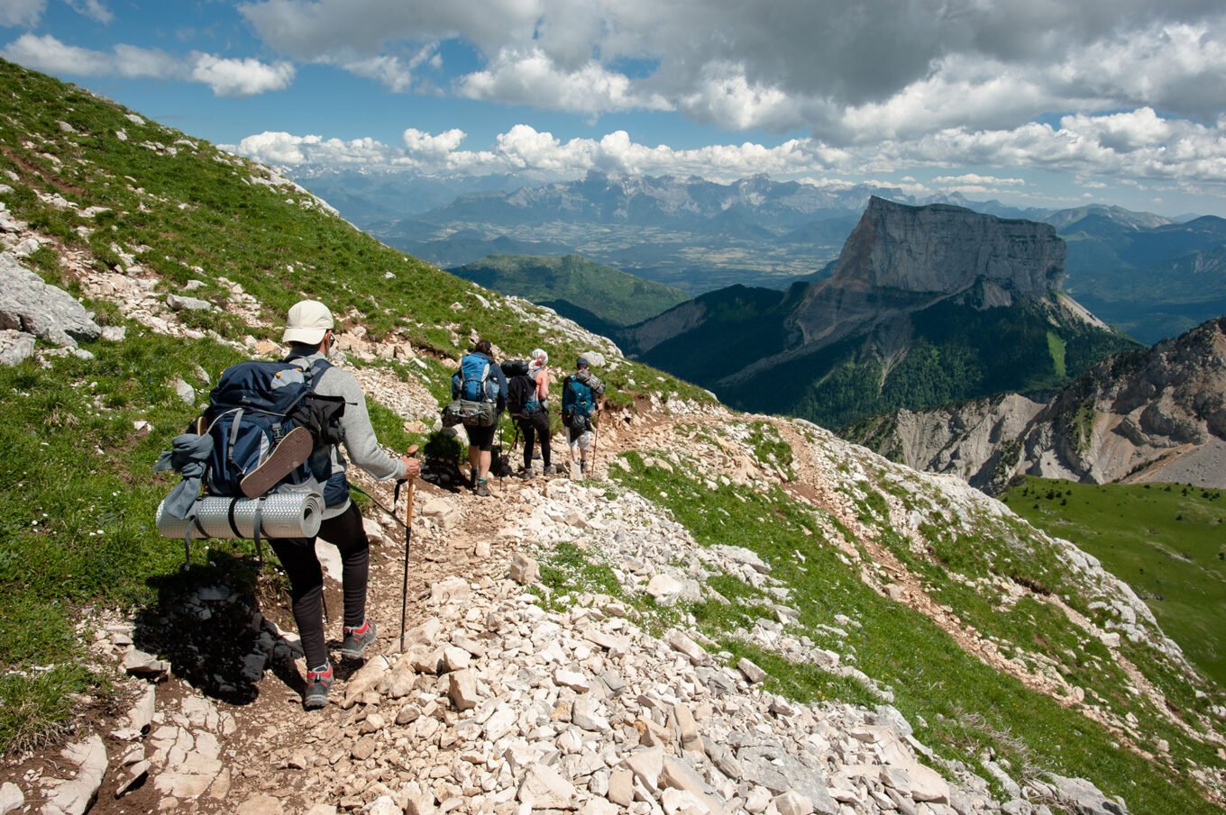 Randonnée Grande Traversée du Vercors - Vue sur le Mont Aiguille