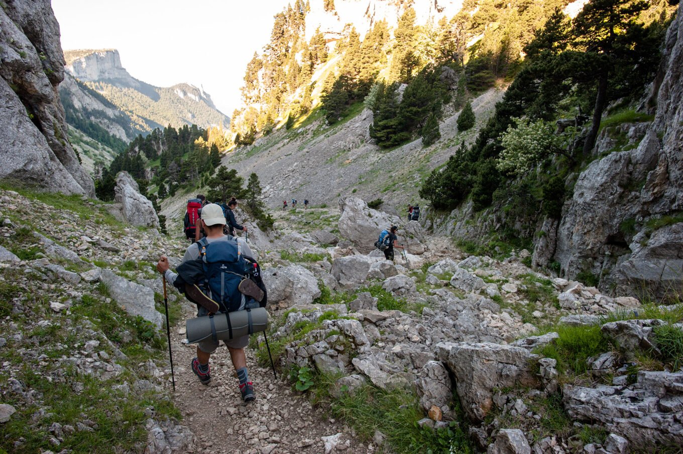 Randonnée Grande Traversée du Vercors - Descente dans le pays diois par le Pas de Chabrinel