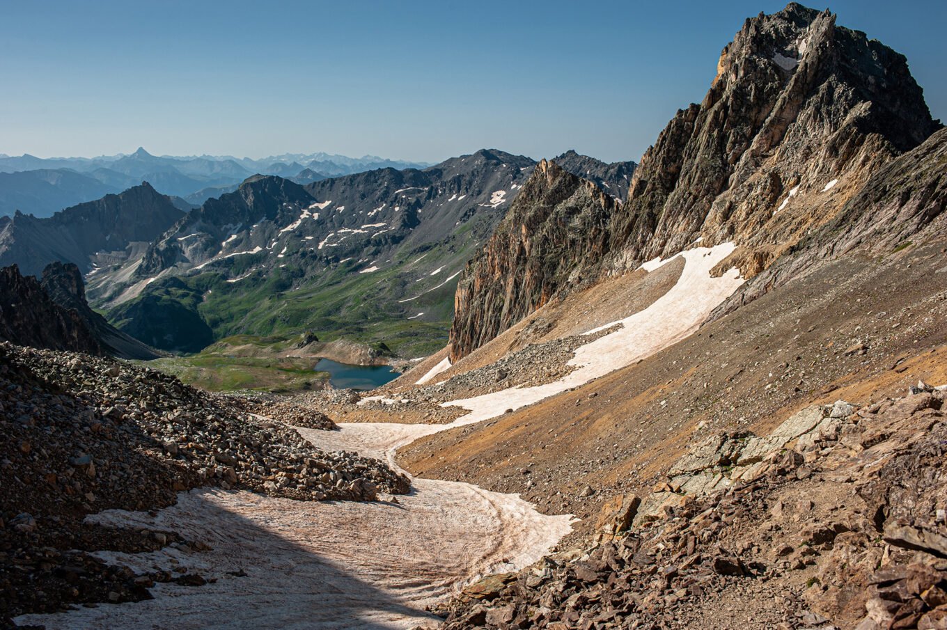 Randonnée GTA / GR5 Grande Traversée des Alpes - Descente du Mont Thabor par le Col de Valmeinier