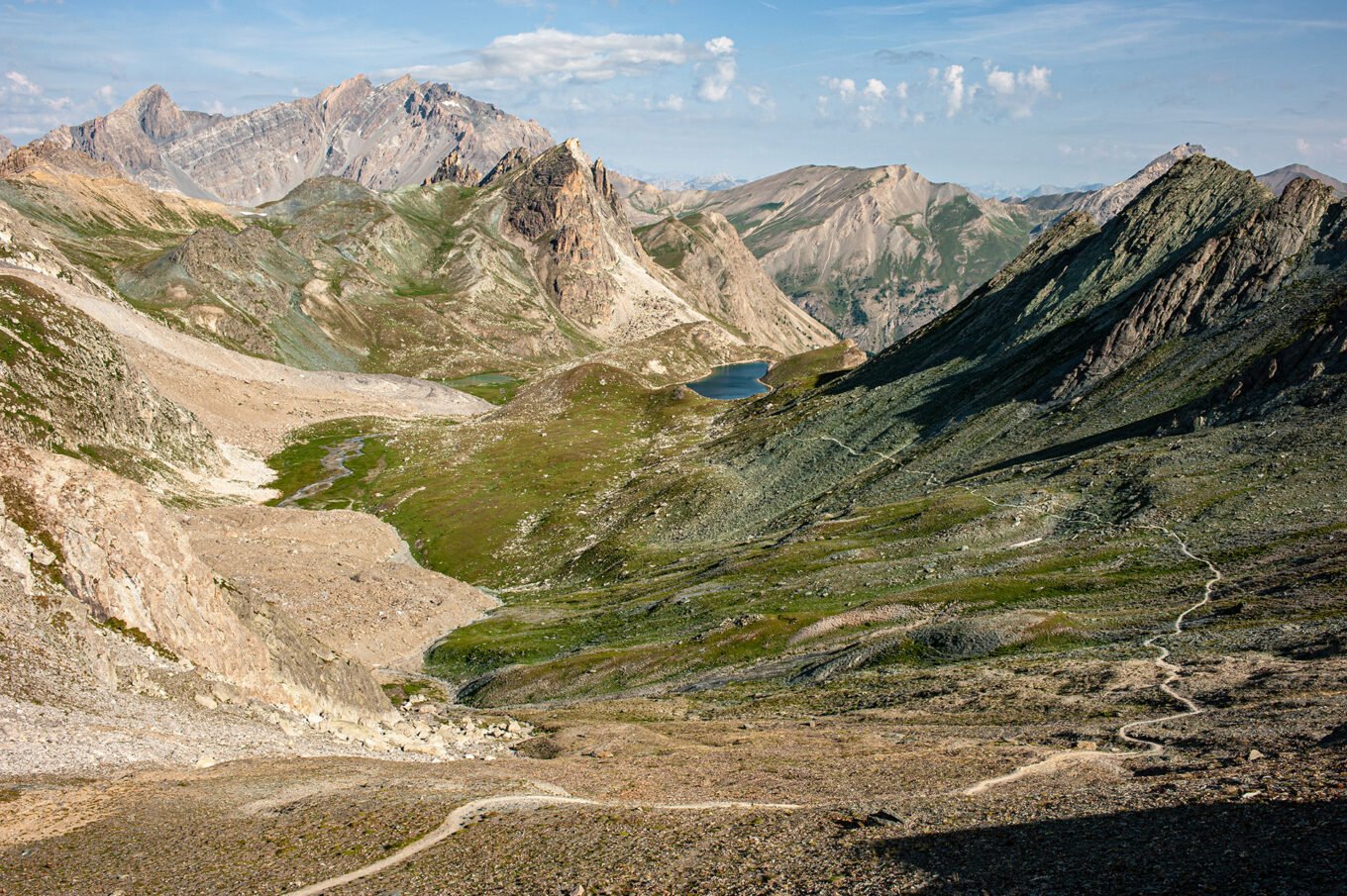 Randonnée GTA / GR5 Grande Traversée des Alpes - Montée au Col de Marinet, haute Ubaye