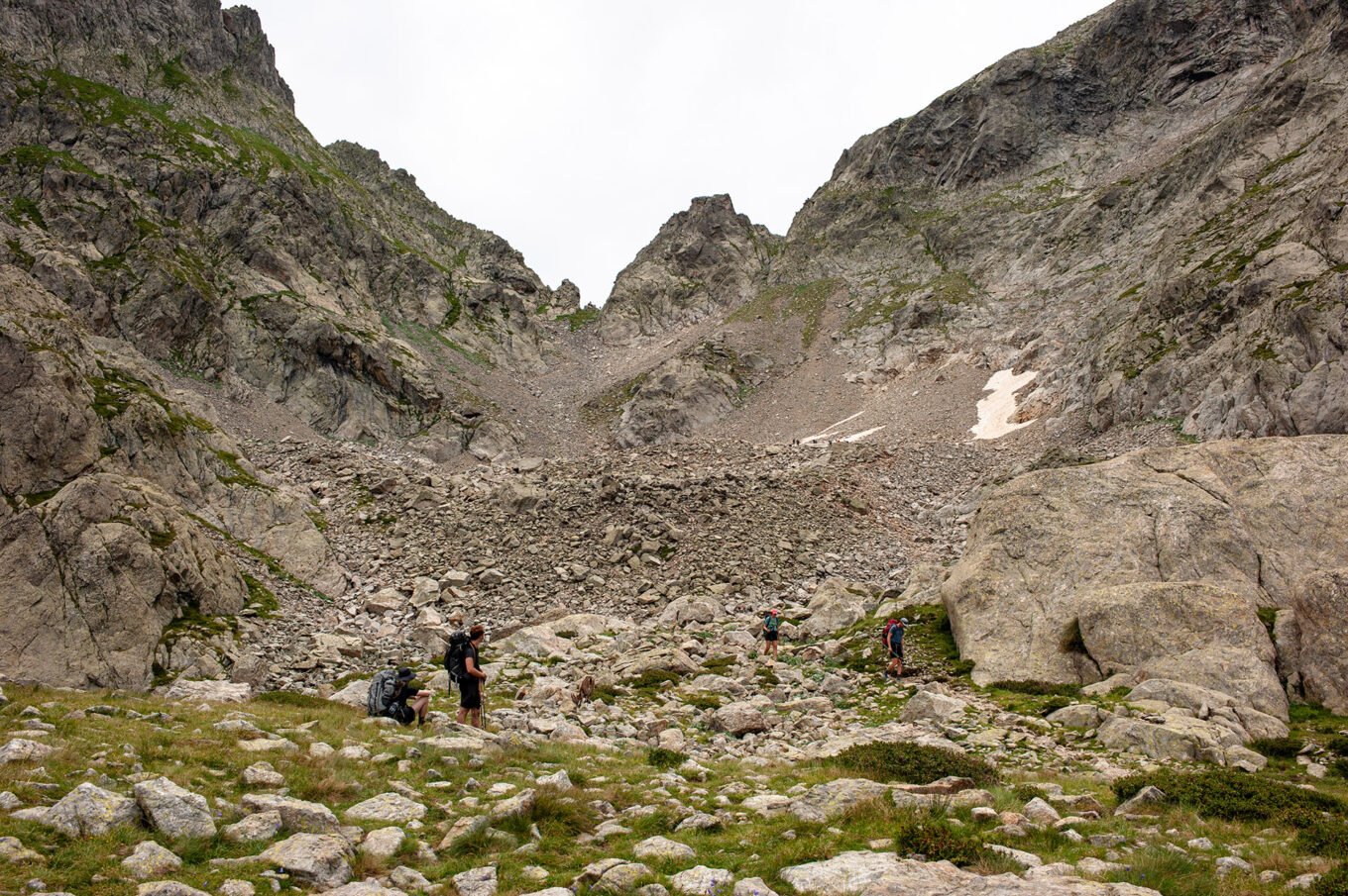 Randonnée GTA / GR5 Grande Traversée des Alpes - Montée du Pas du Mont Colomb, Mercantour