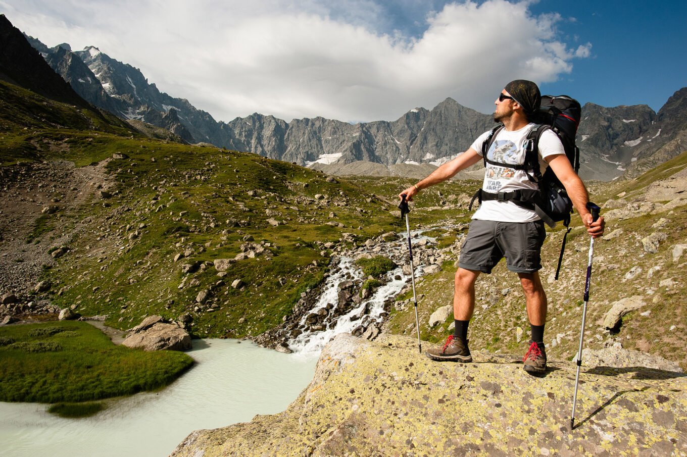 Randonnée itinérante sur le plateau d'Emparis et le parc des Écrins - Sous le col d’Arsine