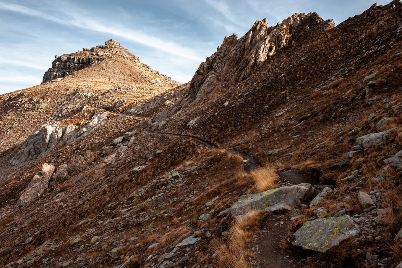 Randonnée d'automne dans les montagnes du Mercantour - Le col de l'Encombrette