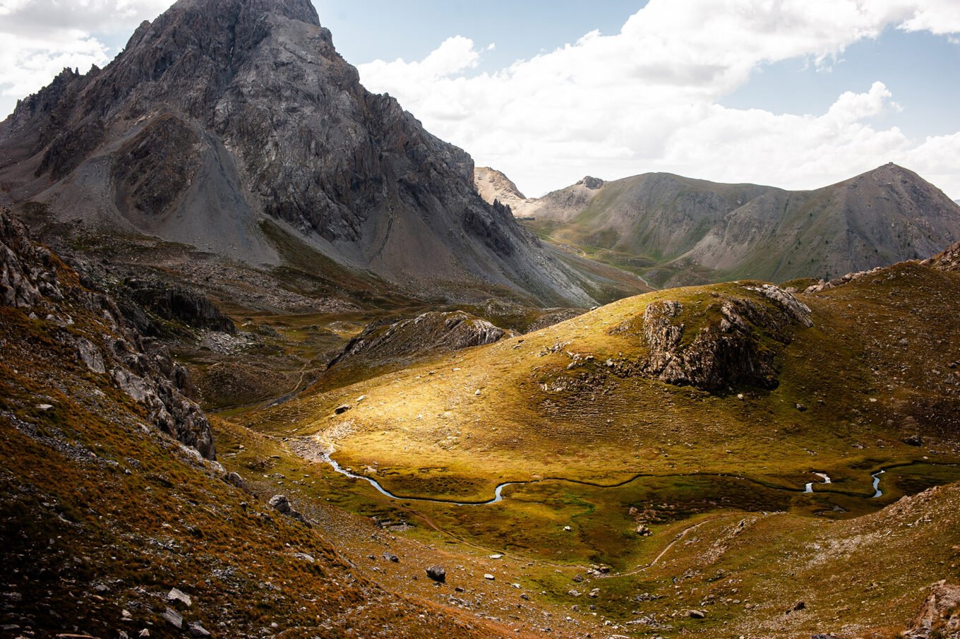 Randonnée en Haute-Ubaye - Col du Vallonnet sous la Meyna