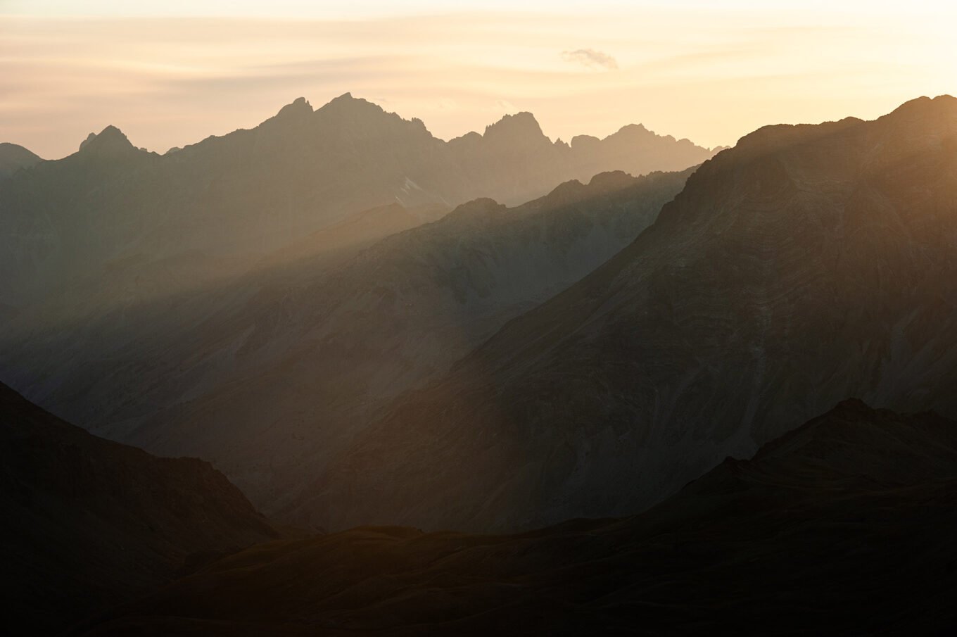 Randonnée en Haute-Ubaye - Coucher de soleil