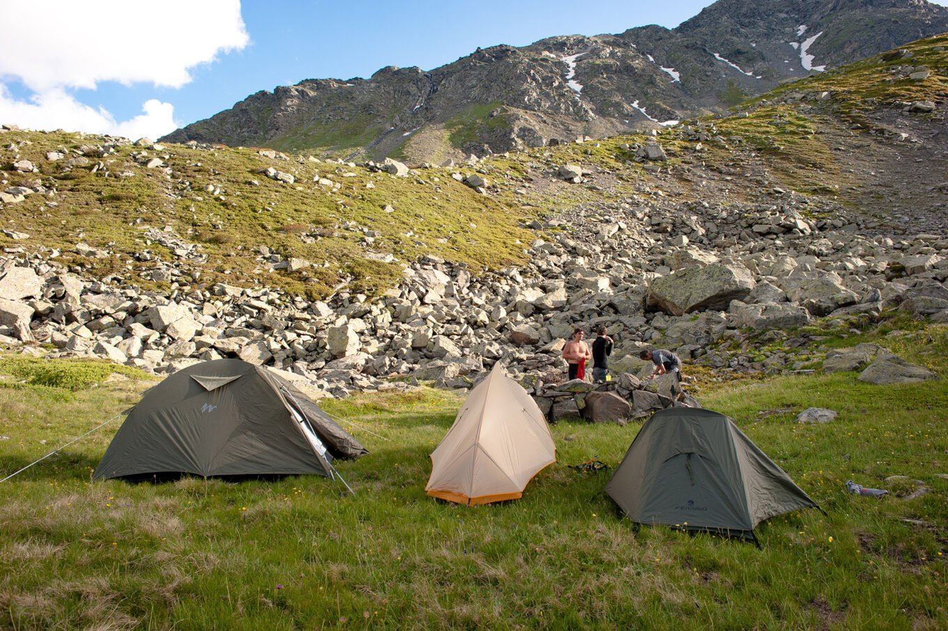 Randonnée Tour du Mont Thabor - Premier bivouac en fin d’après-midi sous le col des Marches