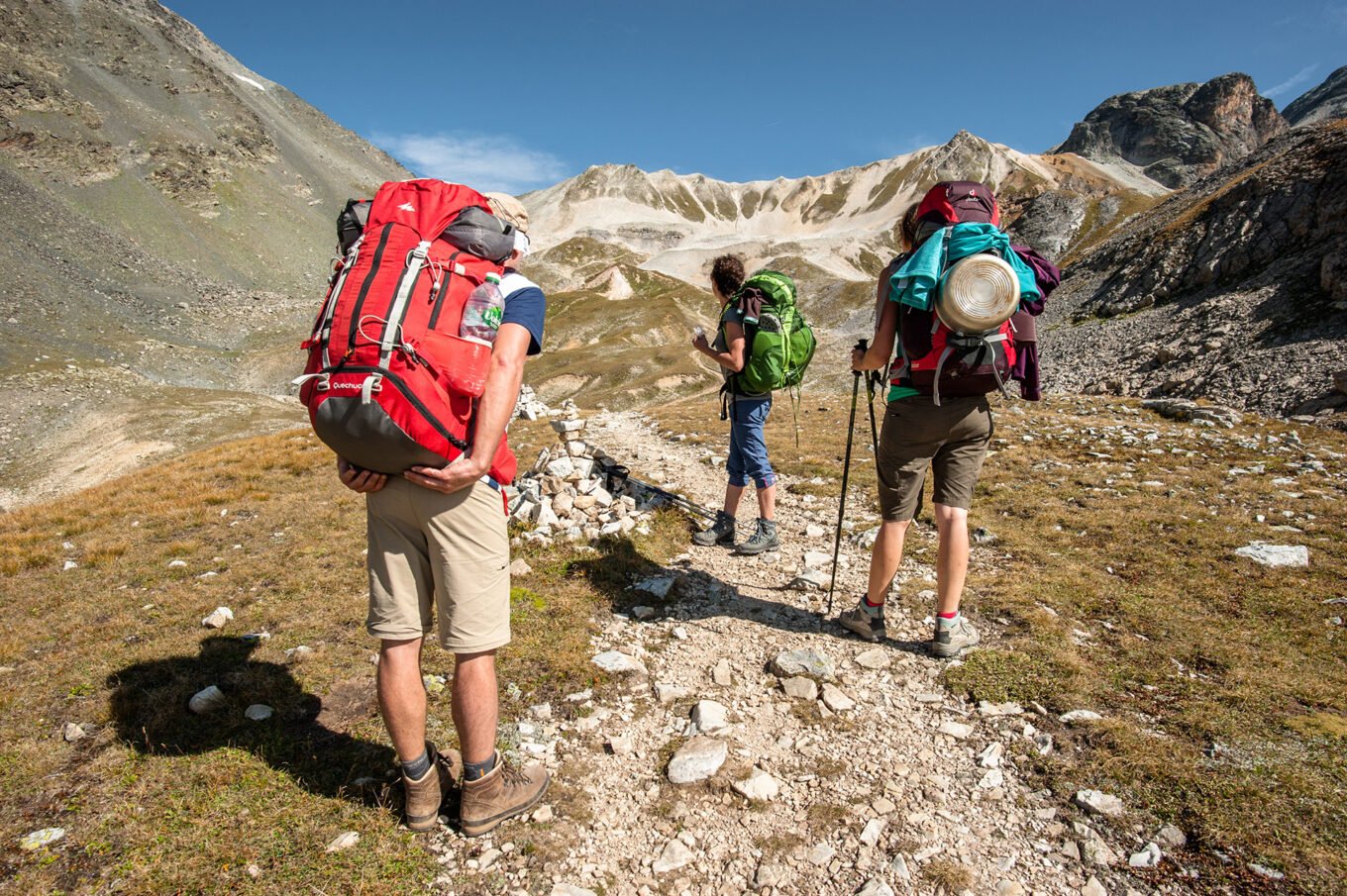 Randonnée itinérante traversée des la Vanoise en 6 jours - En vue du col de Chavière